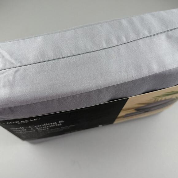 Miracle Made Luxe Sheet Set TWIN Silver GRAY Self-Cooling Self-Cleaning Sateen - Picture 5 of 5